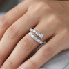 American Diamond Willow Adjustable Ring