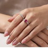 American Diamond Hazel Adjustable Ring