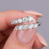 American Diamond Willow Adjustable Ring