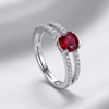 American Diamond Olive Adjustable Ring